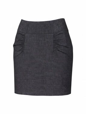 I.N. San Francisco Charcoal Ruched Pencil Skirt Size 9